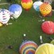 Départ de montgolfières à Déomas vu du ciel